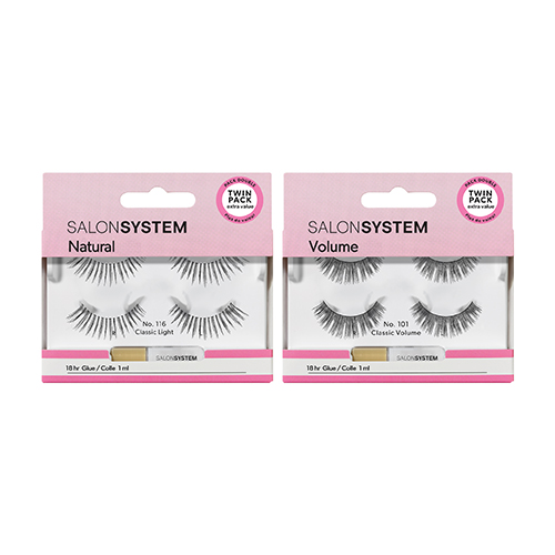 Salon System Strip Lashes Extra Value Twin Pack