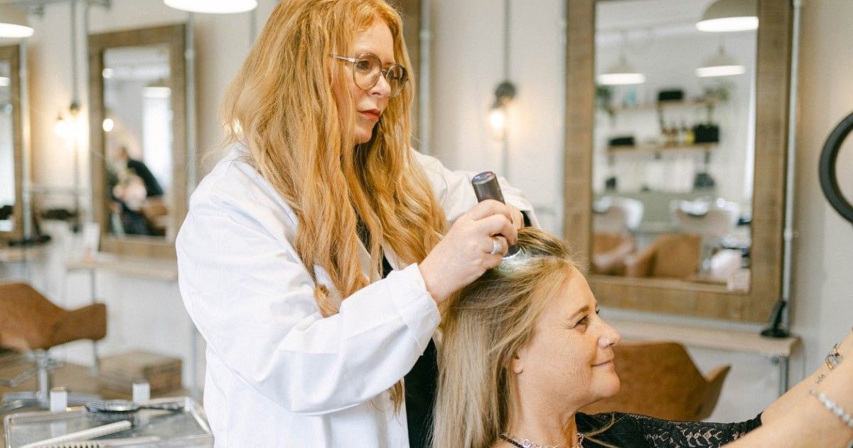 A trichology appointment taking place