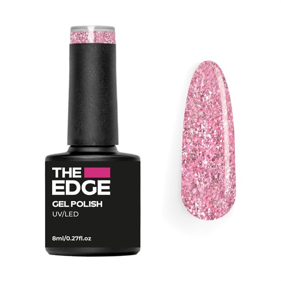 The Edge Gel Polish 8ml - Ballet Pink Glitter