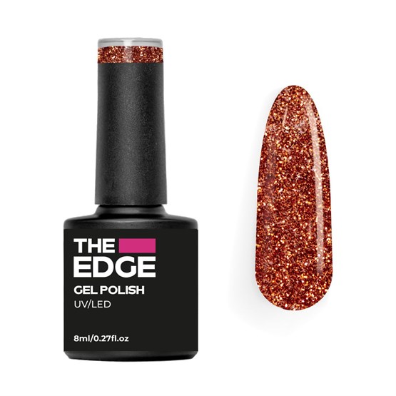 The Edge Gel Polish 8ml - Copper Glitter