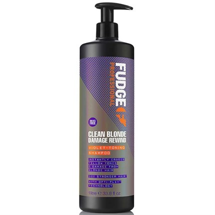 Fudge Clean Blonde Damage Rewind Violet Toning Shampoo 1000ml | Shampoo |  Capital Hair & Beauty