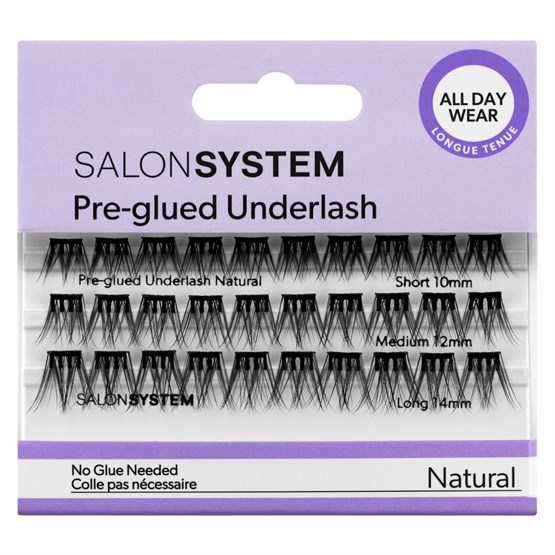 Salon System Pre-Glued Mixed Underlash Pack - Natural