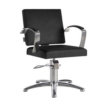 Luca Rossini Diva Chair With Pump, Five Star Base - Black Coffee