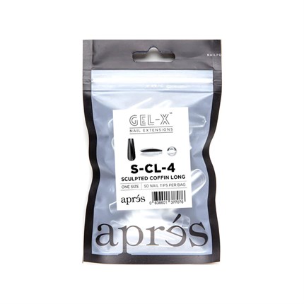 Apres Gel-X Tips Coffin Long 50pk - Size 1