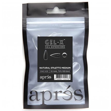 Apres Natural Stiletto Medium Refill Bags - Size 9