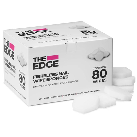 The Edge Fiberless Nail Wipe Sponges - 80pk